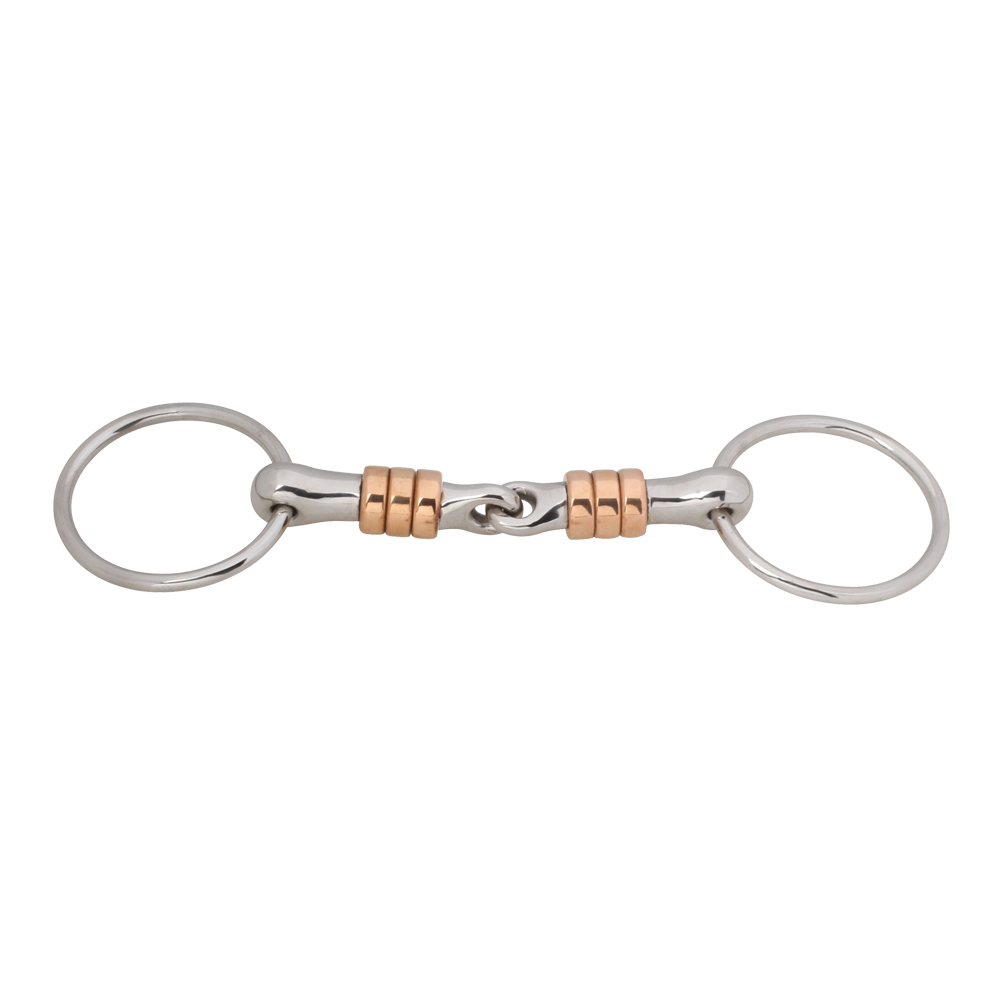 Loose Ring Snaffle with Cherry Copper Rollers
