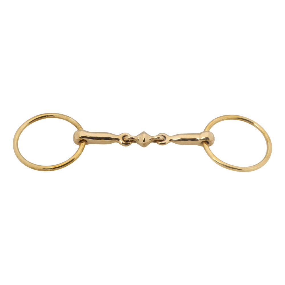 Loose Ring Double Jointed Cuprium Bit W/Cuprium Ball Link & Brass Rings